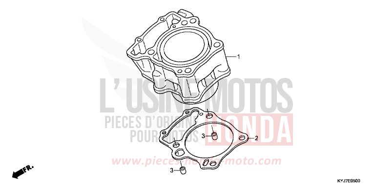 CYLINDRE de CBR250R ABS PEARL HIMALAYAS WHITE (NHA87) de 2013
